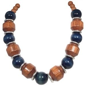 RARE!! Yves Saint Vintage Laurent 23” Wood Necklace.